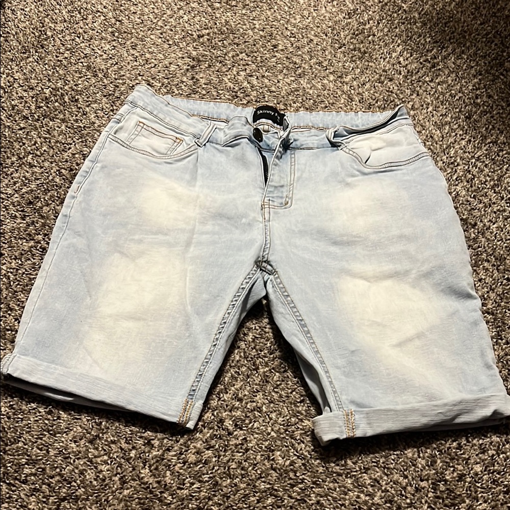 Light Blue Denim Men's Shorts